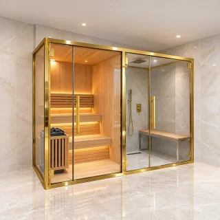 Phòng xông hơi khô ướt kết hợp KU07