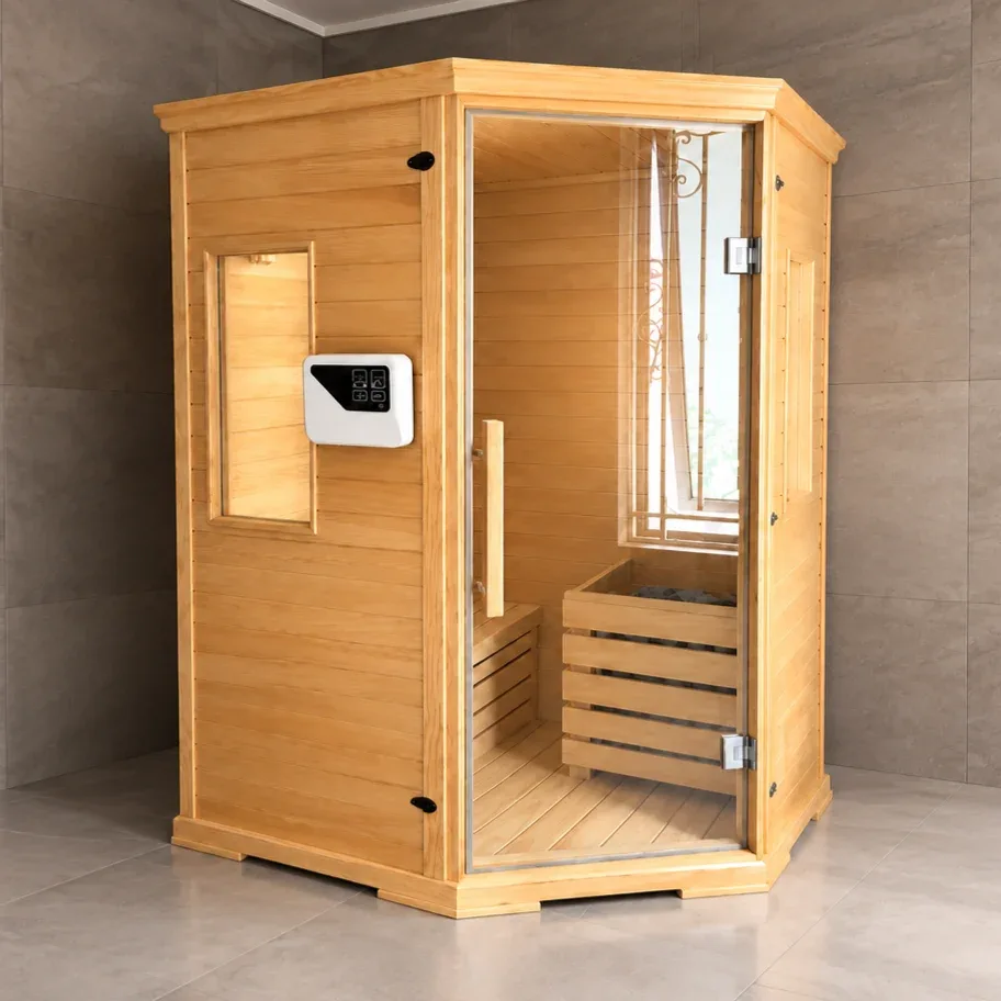 Phòng xông hơi gỗ thông Mỹ 1200X1200mm