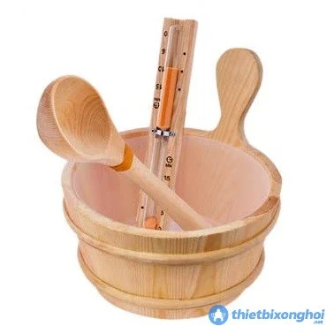 Phụ kiện xô gáo gỗ cho phòng xông hơi
